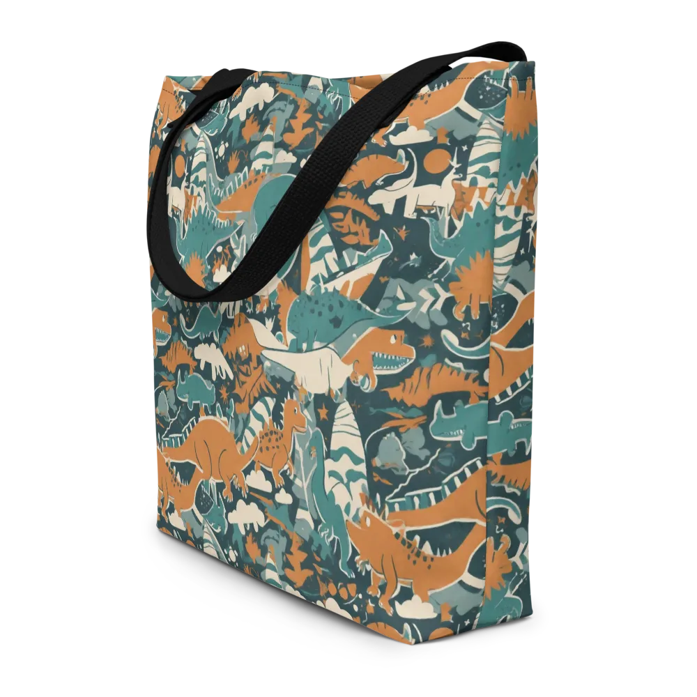 Amber Jurassic on Large Tote Bag W/ Pocket — Front