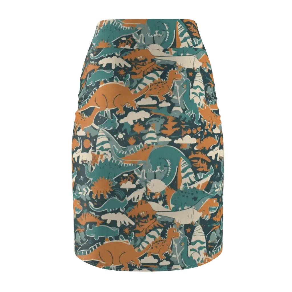 Amber Jurassic on Pencil Skirt — Back