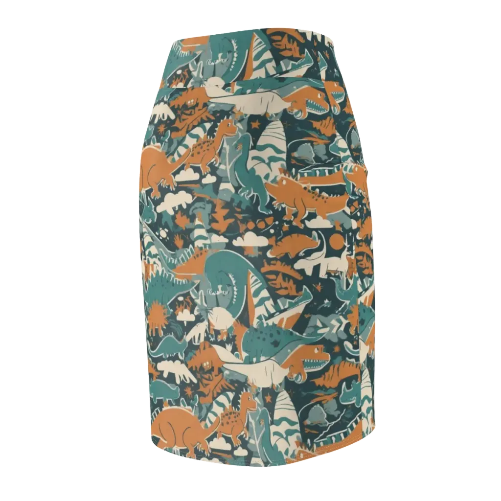 Amber Jurassic on Pencil Skirt — Back Side