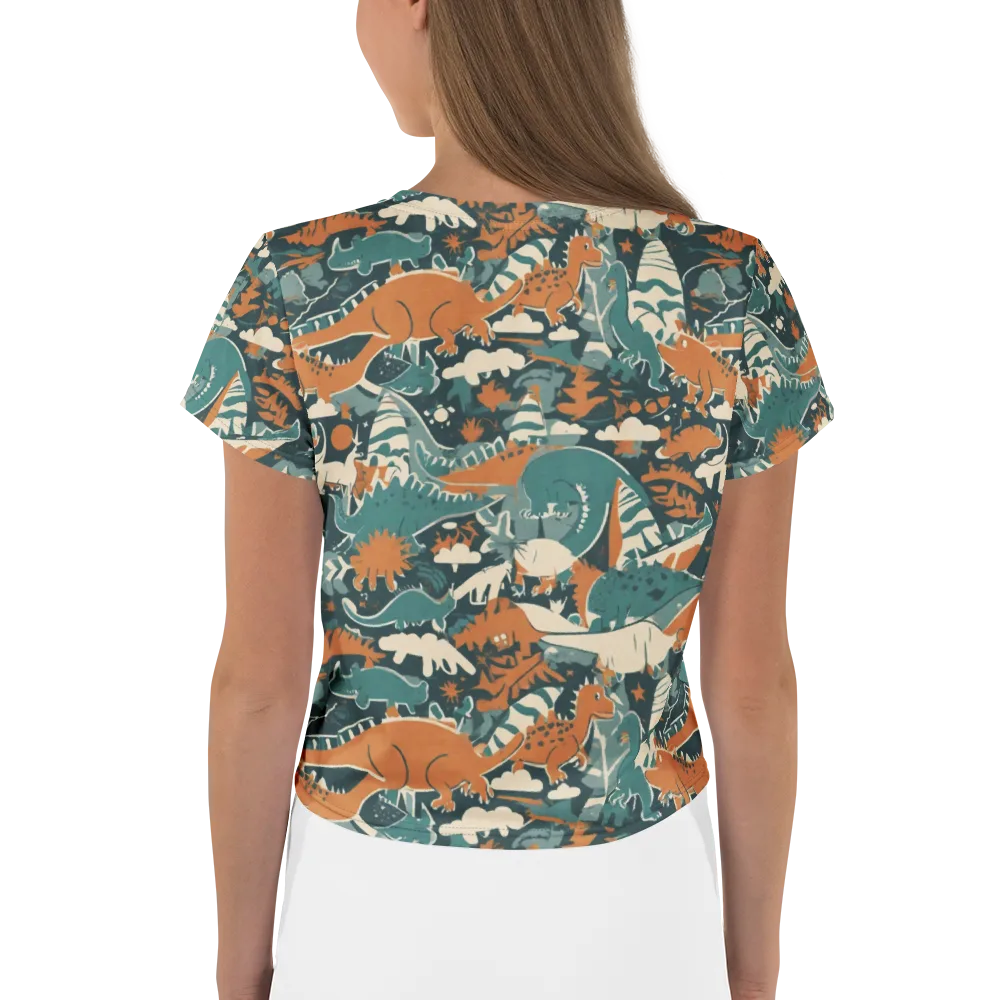 Amber Jurassic on Crop Tee — Back