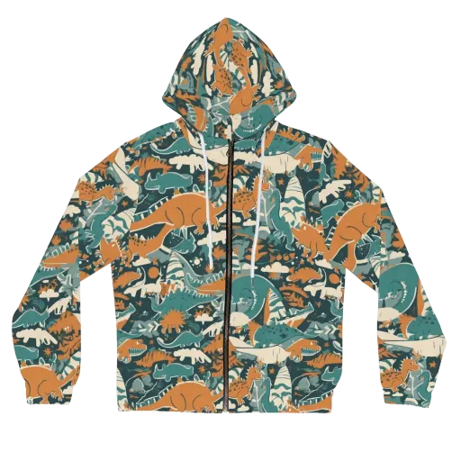 Amber Jurassic on a Women's Full-Zip Hoodie