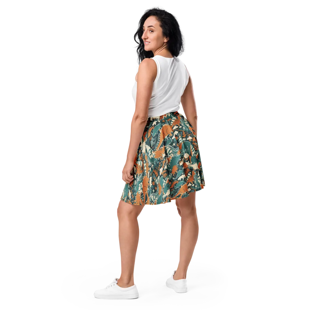 Amber Jurassic on Skater Skirt — Back