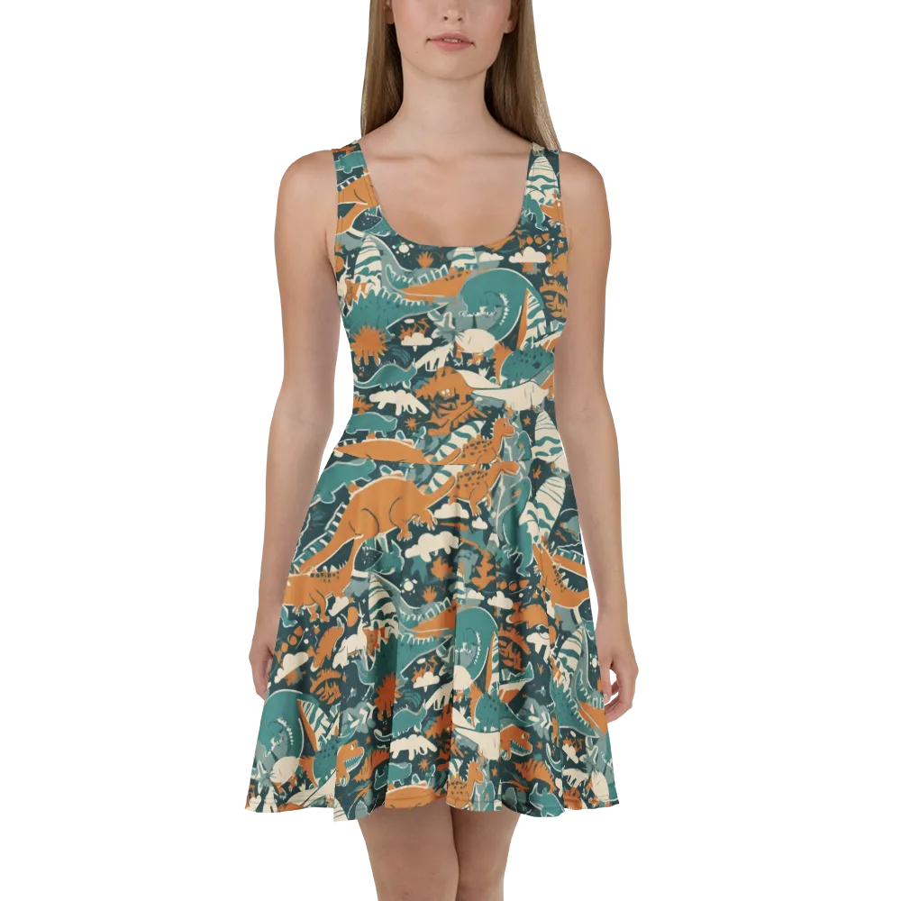 Amber Jurassic on Skater Dress — Front