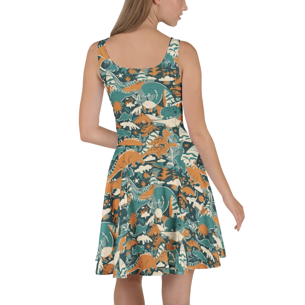 Amber Jurassic on Skater Dress — Back