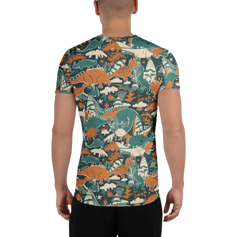 Amber Jurassic on Men's Athletic T-Shirt — Back