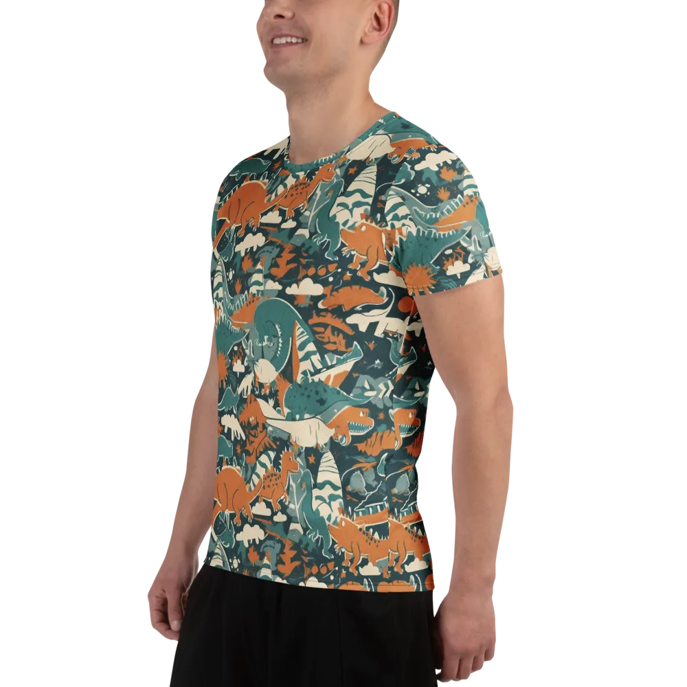Amber Jurassic on Men's Athletic T-Shirt — Left