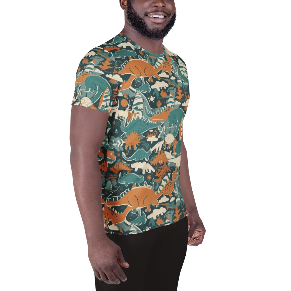 Amber Jurassic on Men's Athletic T-Shirt — Right