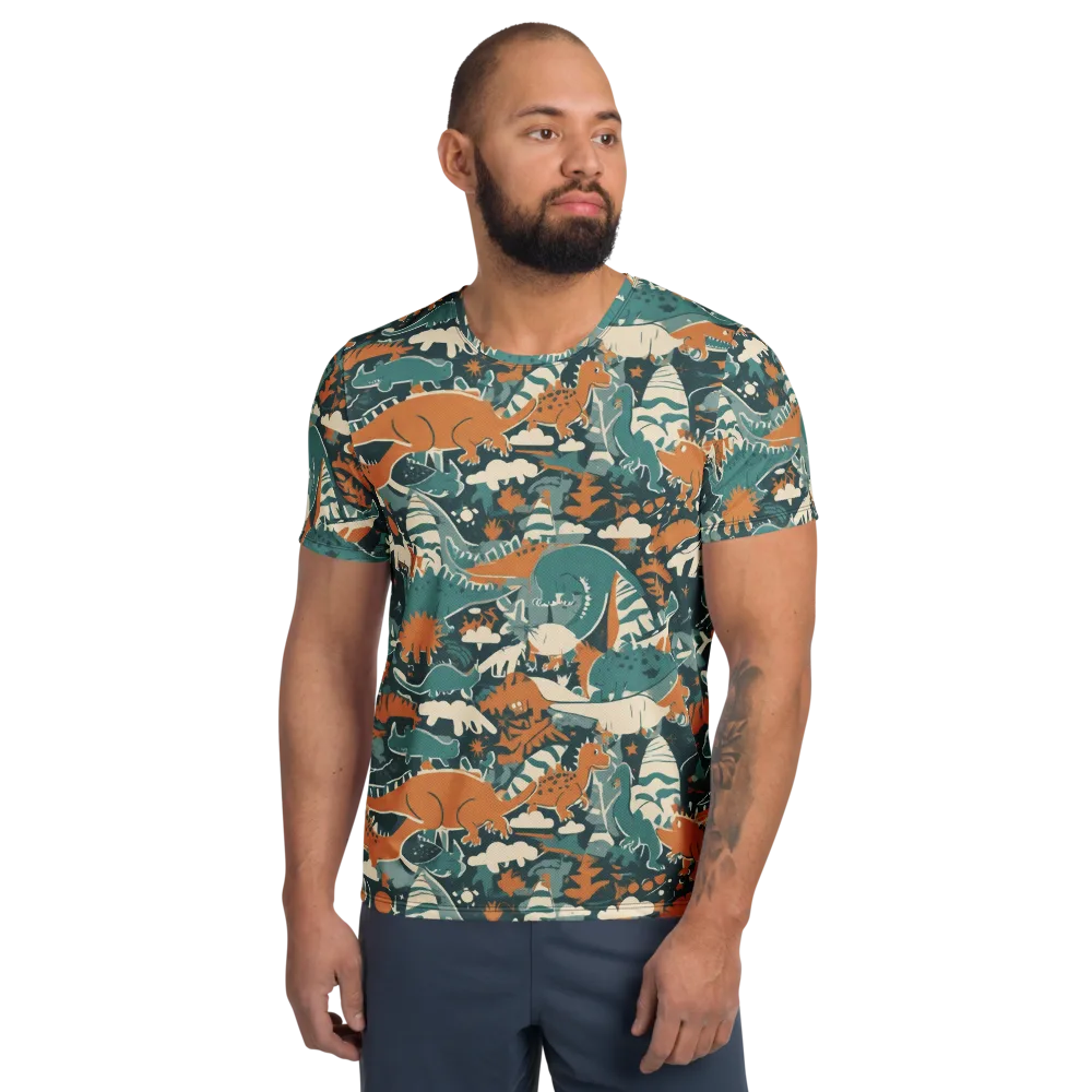 Amber Jurassic on Men's Athletic T-Shirt — Front