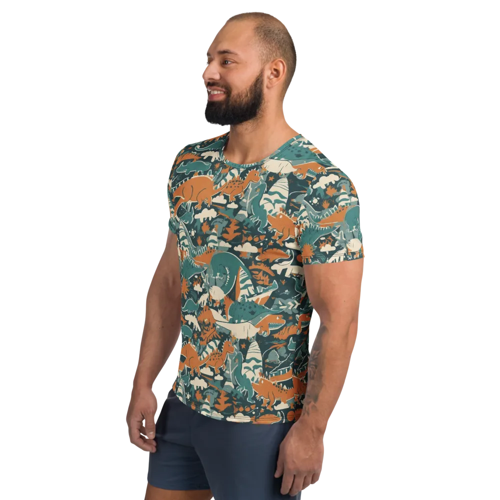 Amber Jurassic on Men's Athletic T-Shirt — Left