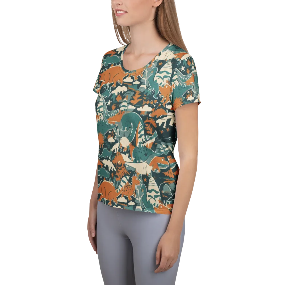 Amber Jurassic on Women's Athletic T-Shirt — Left