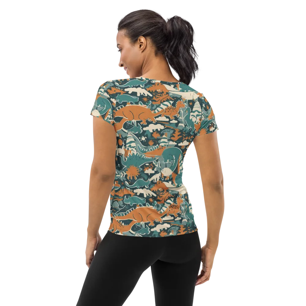 Amber Jurassic on Women's Athletic T-Shirt — Back
