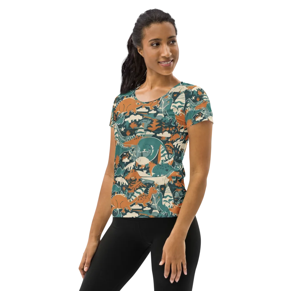 Amber Jurassic on Women's Athletic T-Shirt — Left