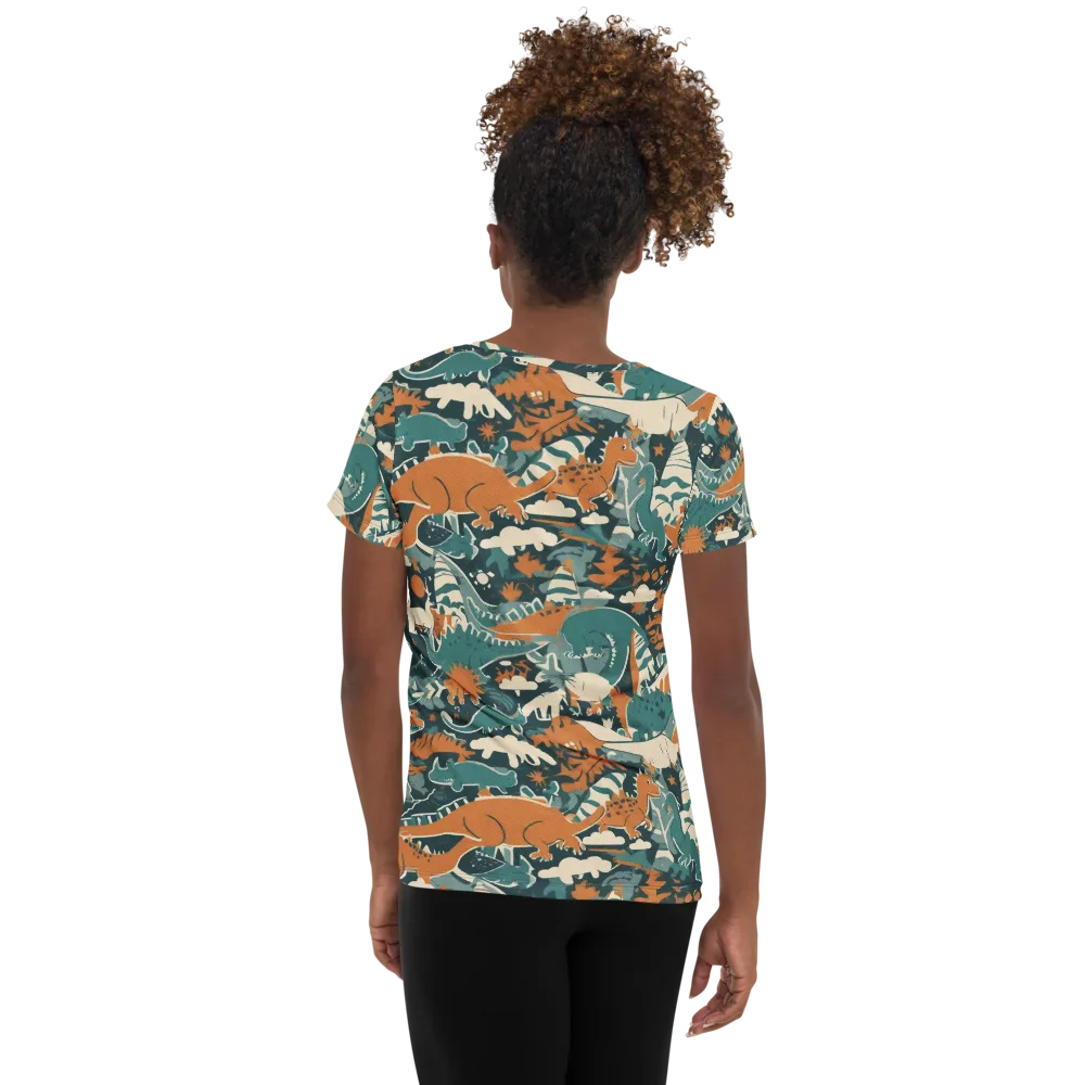Amber Jurassic on Women's Athletic T-Shirt — Back