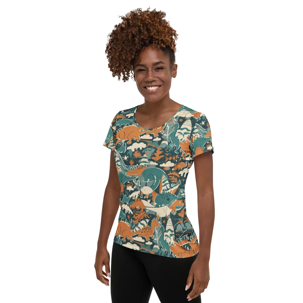 Amber Jurassic on Women's Athletic T-Shirt — Left