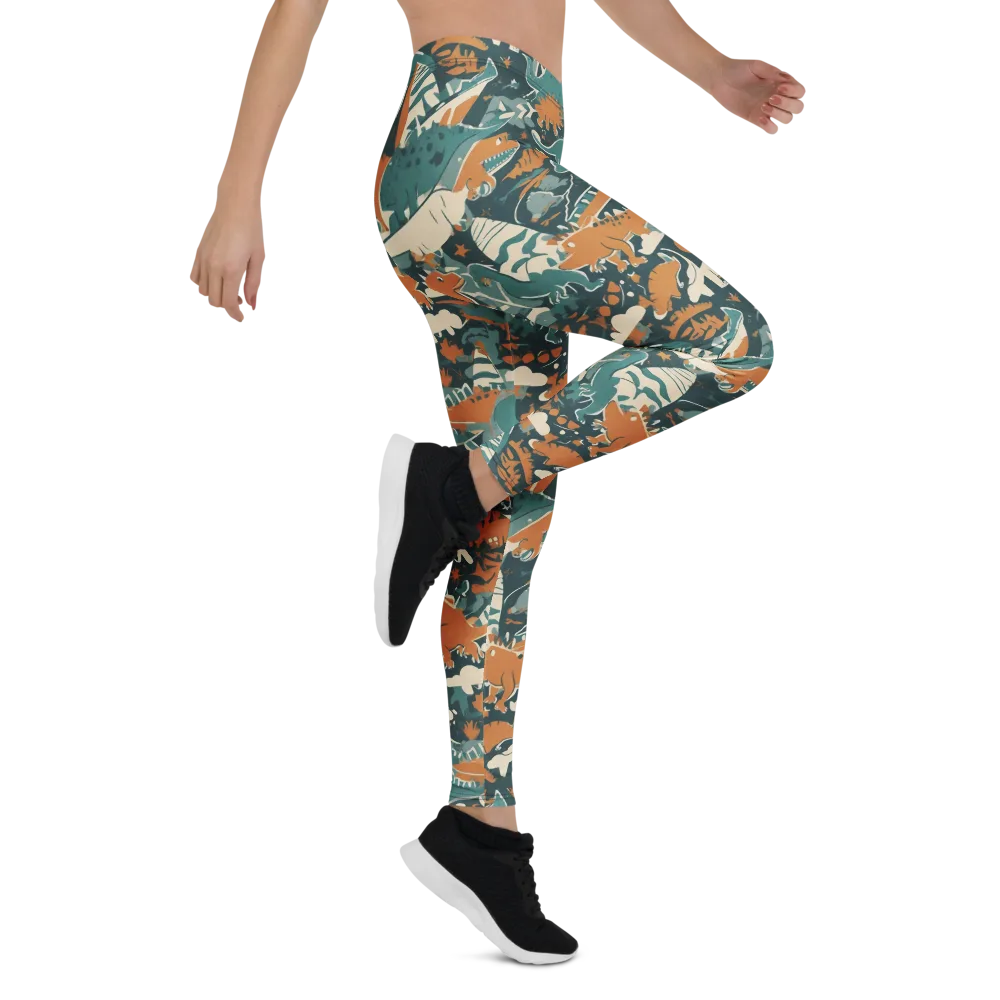Amber Jurassic on Leggings — Right