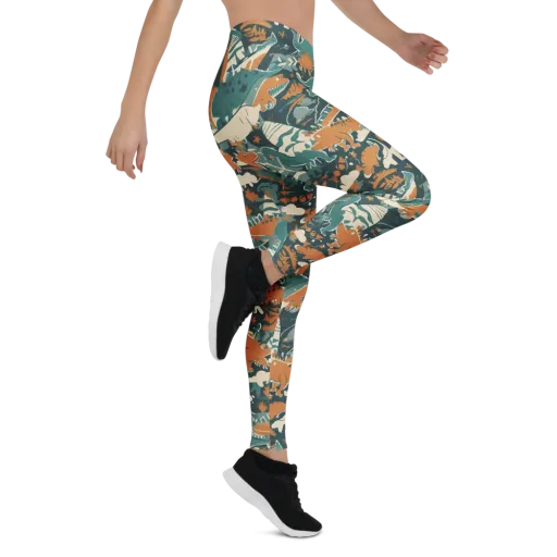 Amber Jurassic on a Leggings