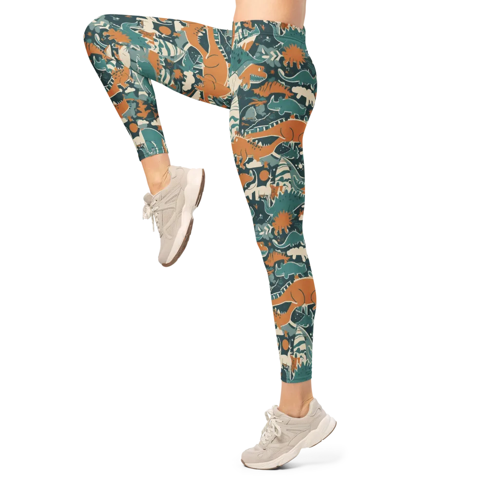 Amber Jurassic on Leggings — Left