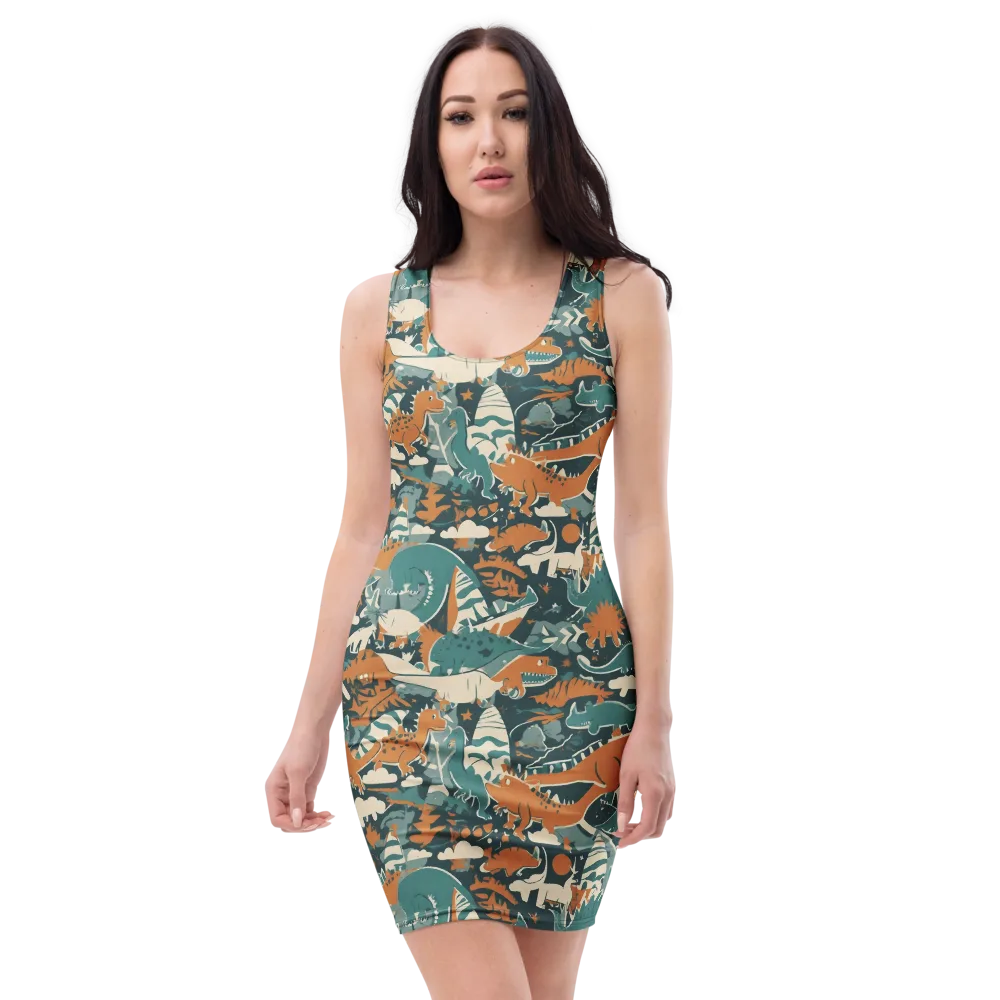 Amber Jurassic on Bodycon Dress — Front