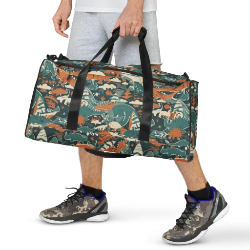 Amber Jurassic on a Duffle Bag