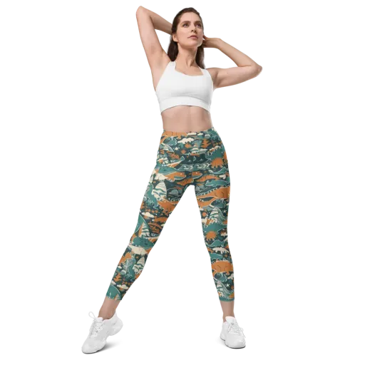 Amber Jurassic on a Leggings with Pockets
