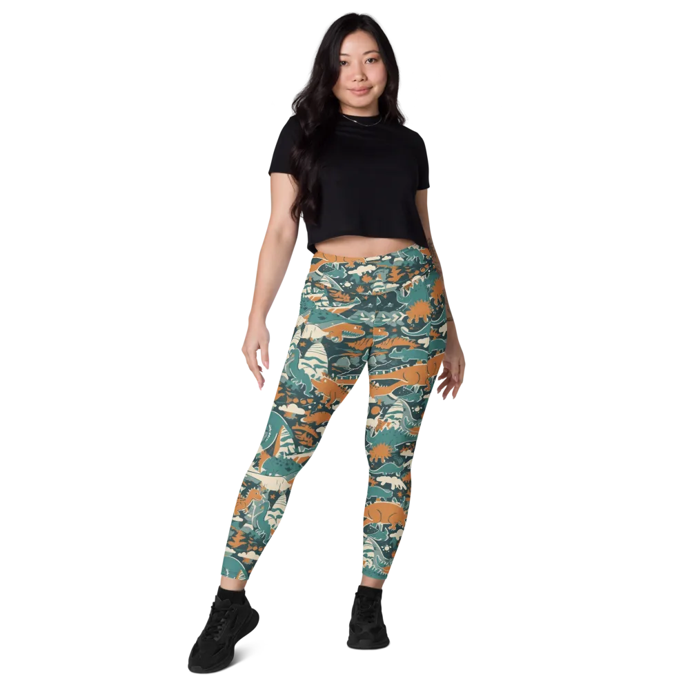 Amber Jurassic on Leggings with Pockets — Front