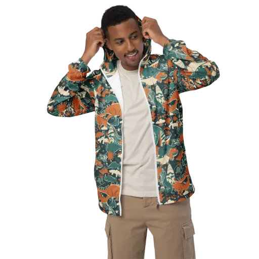 Amber Jurassic on a Men's Windbreaker