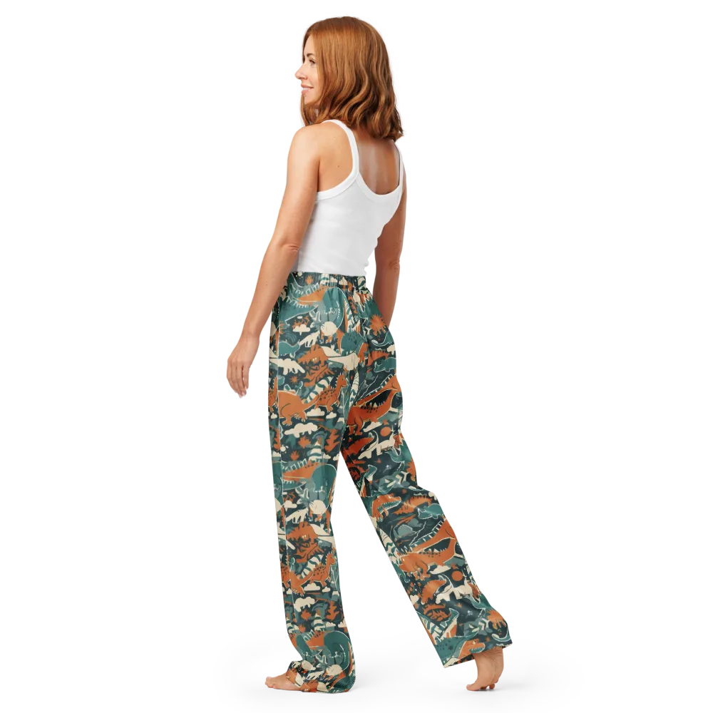 Amber Jurassic on Women's Pajama Pants — Back
