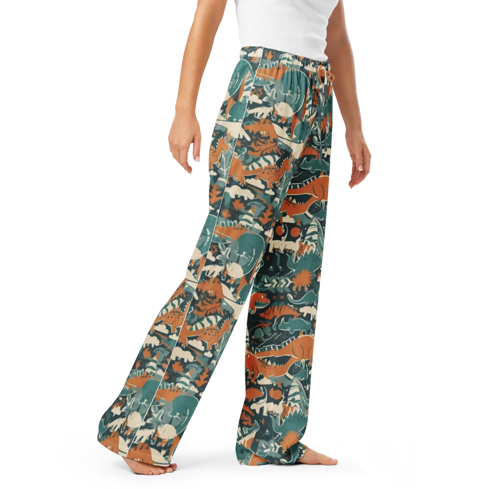 Amber Jurassic on Women's Pajama Pants — Right Front