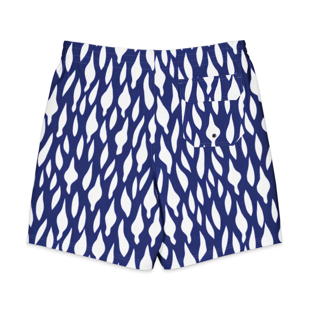 Indigo Interlace on Men's Board Shorts — Back