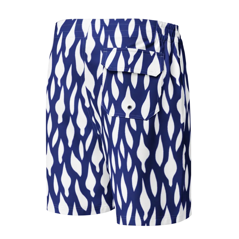 Indigo Interlace on Men's Board Shorts — Back