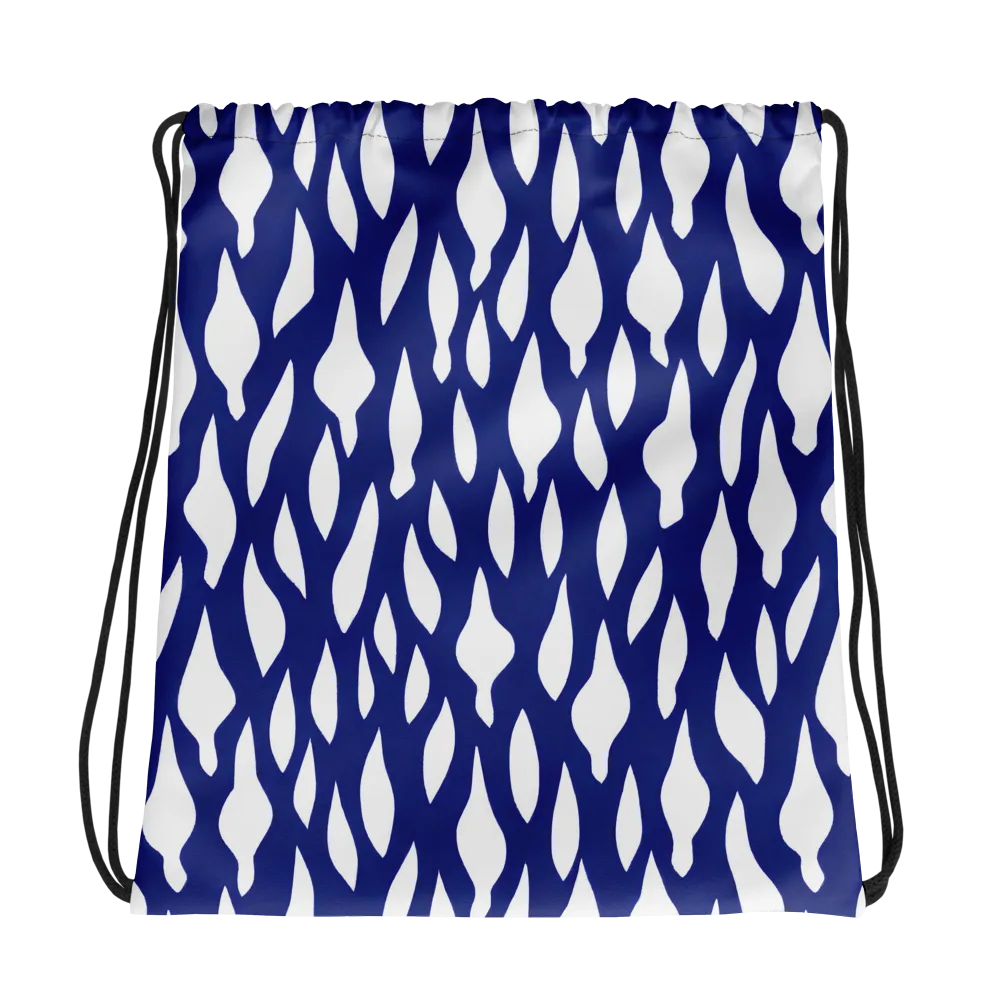 Indigo Interlace on Drawstring Bag — Photo