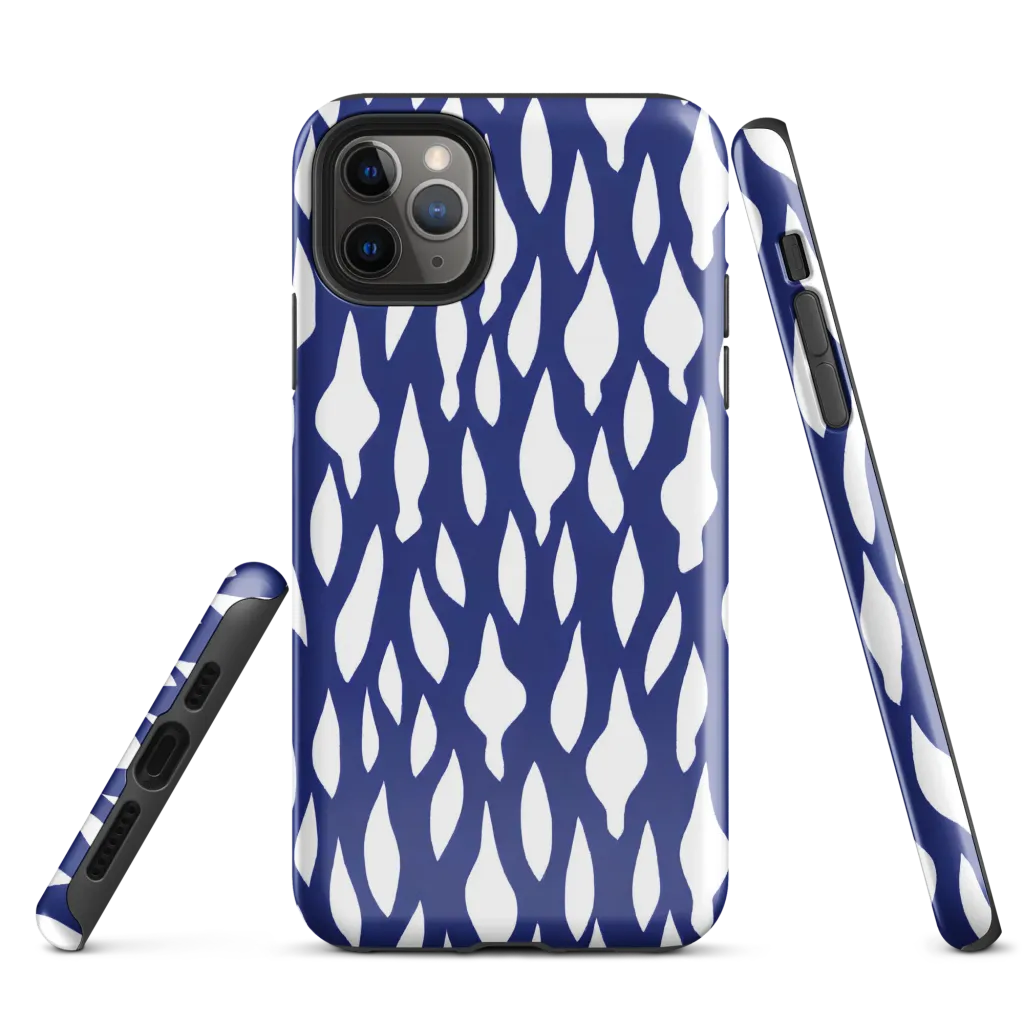 Indigo Interlace on Tough Case for iPhone® — Front