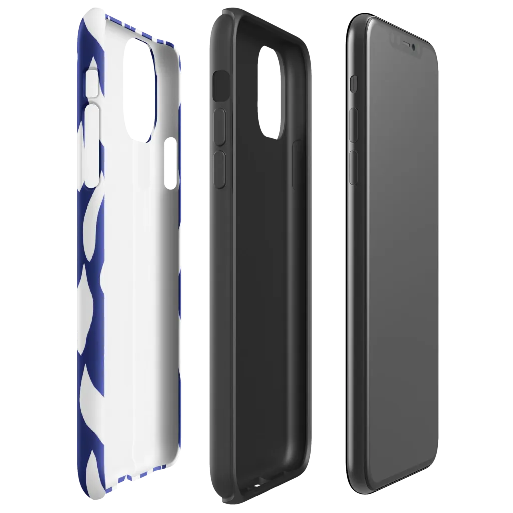 Indigo Interlace on Tough Case for iPhone® — Right