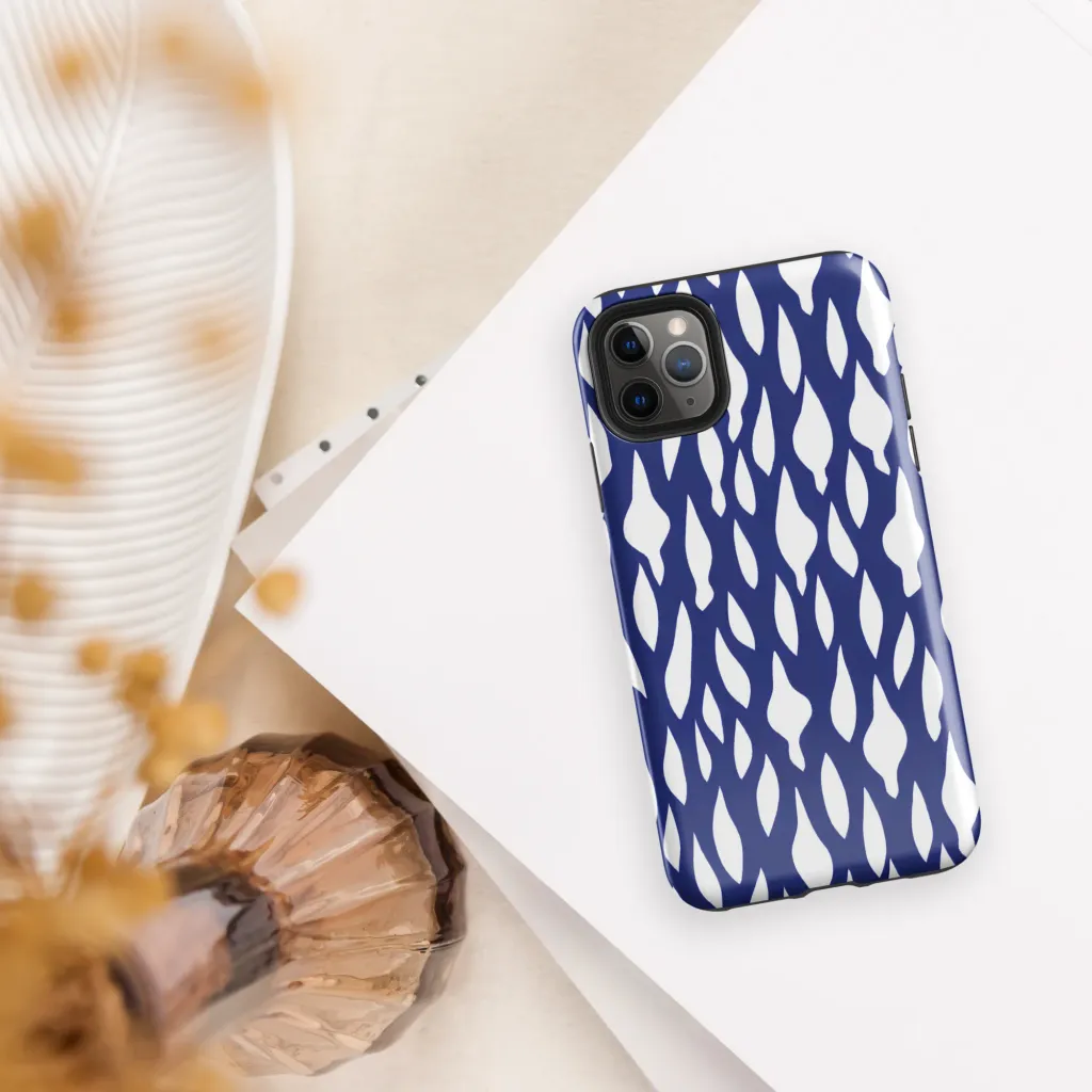 Indigo Interlace on Tough Case for iPhone® — Front