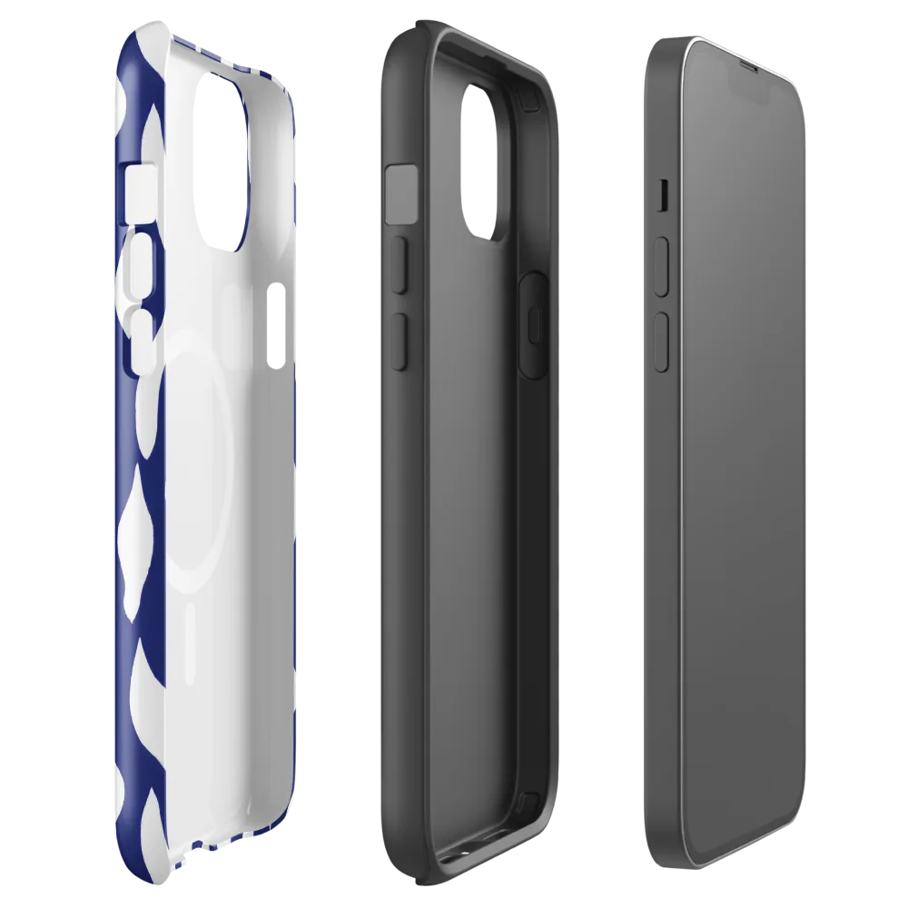 Indigo Interlace on MagSafe Tough Case for iPhone® — Front