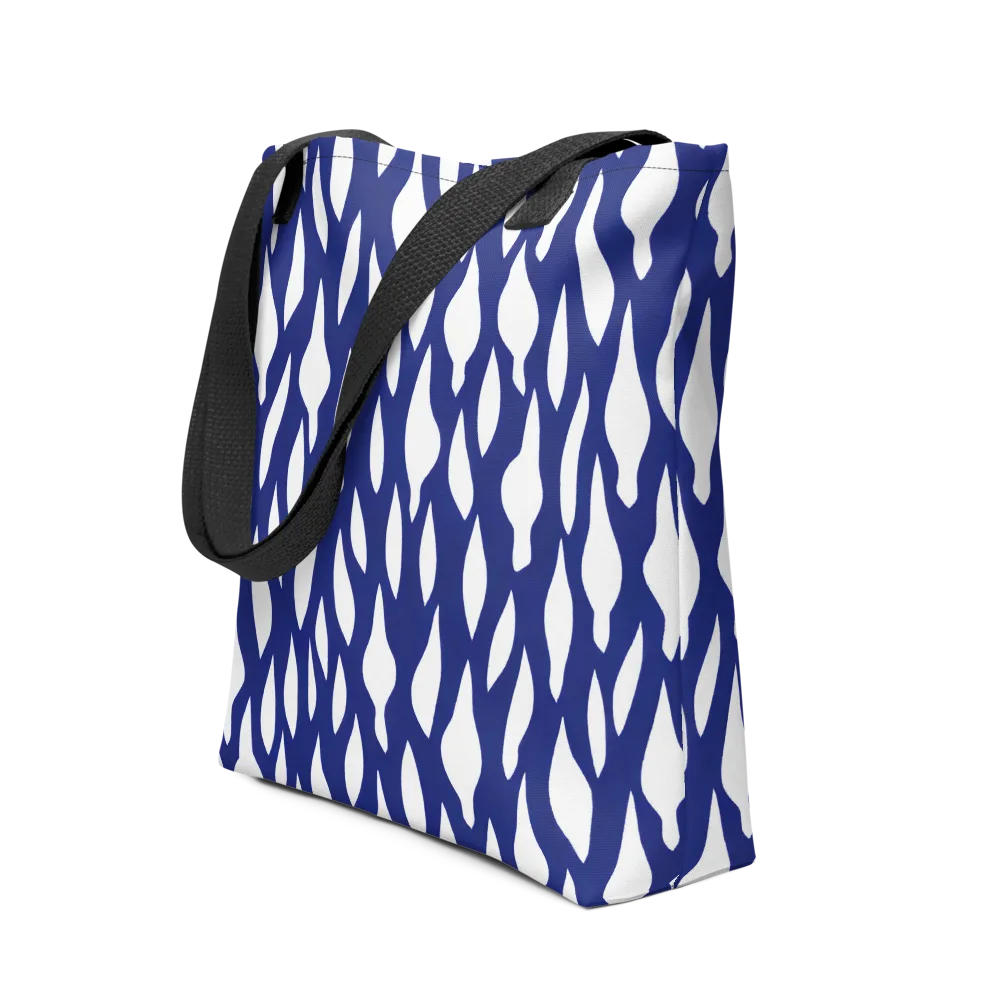 Indigo Interlace on Tote Bag — Front