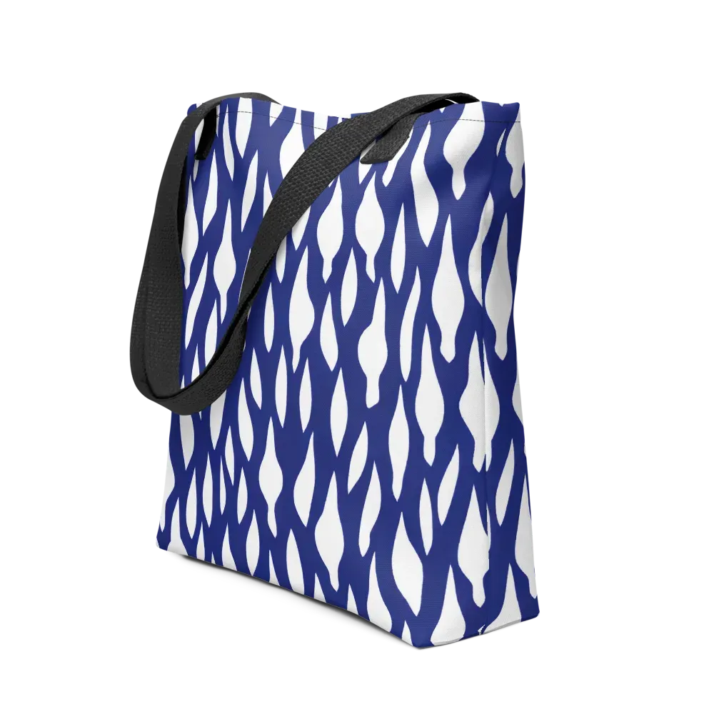 Indigo Interlace on Tote Bag — Front