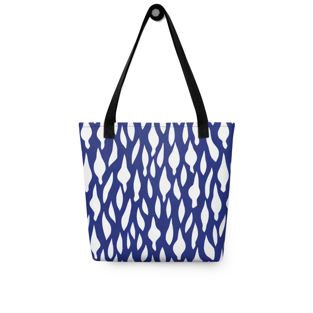 Indigo Interlace on Tote Bag — Front