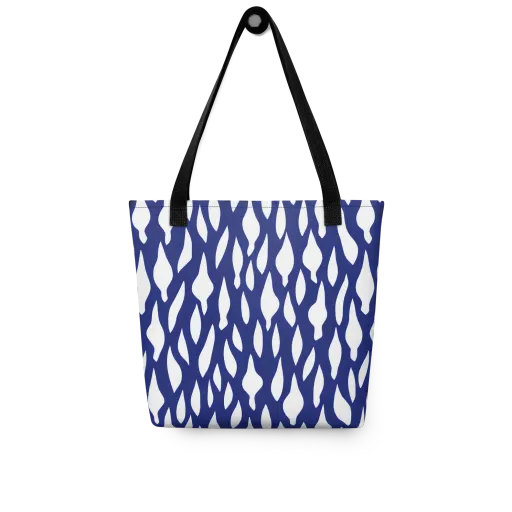 Indigo Interlace on a Tote Bag
