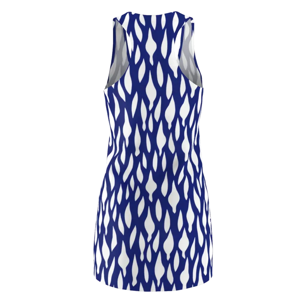 Indigo Interlace on Racerback Dress — Back