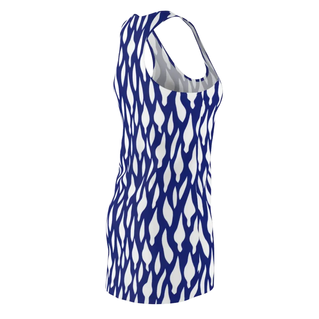 Indigo Interlace on Racerback Dress — Back Side