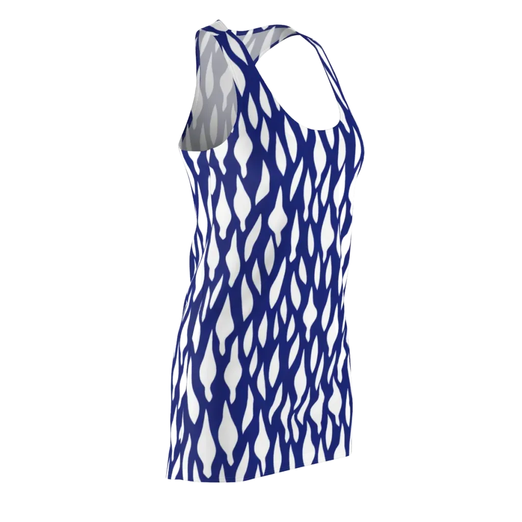Indigo Interlace on Racerback Dress — Front Side