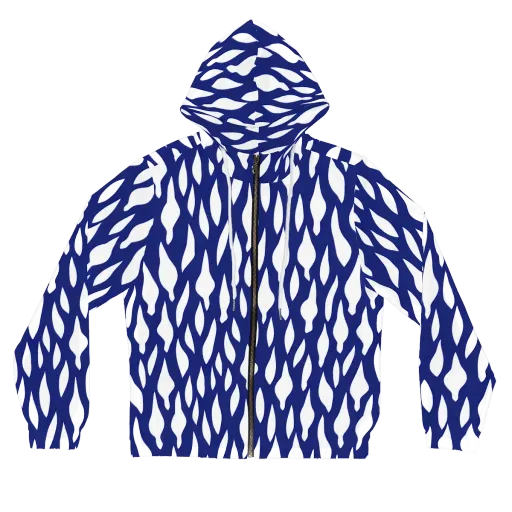 Indigo Interlace on a Women's Full-Zip Hoodie