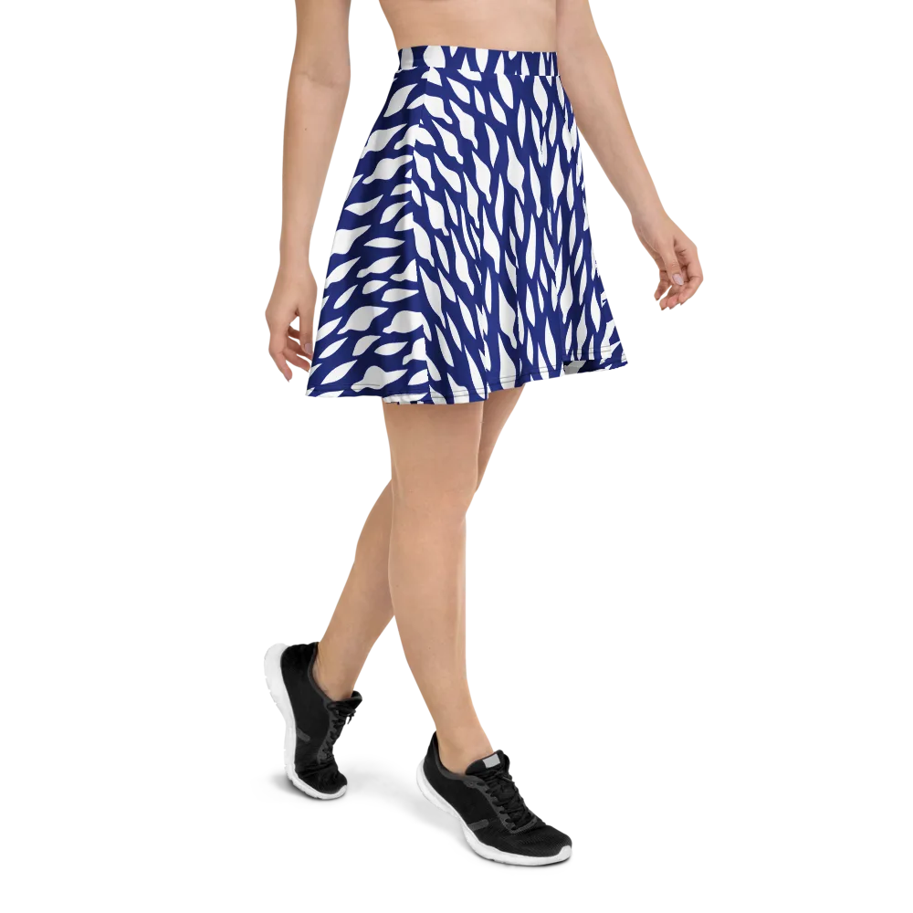 Indigo Interlace on Skater Skirt — Right