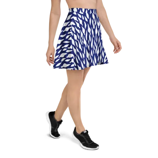 Indigo Interlace on a Skater Skirt