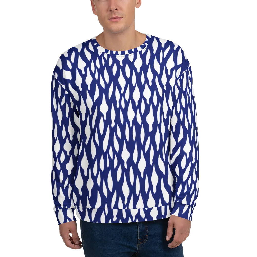 Indigo Interlace on Sweatshirt — Front