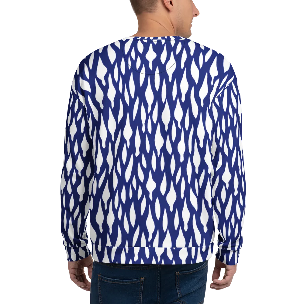Indigo Interlace on Sweatshirt — Back