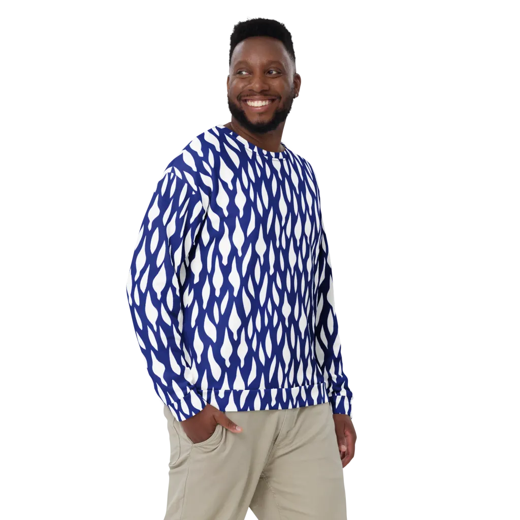 Indigo Interlace on Sweatshirt — Front
