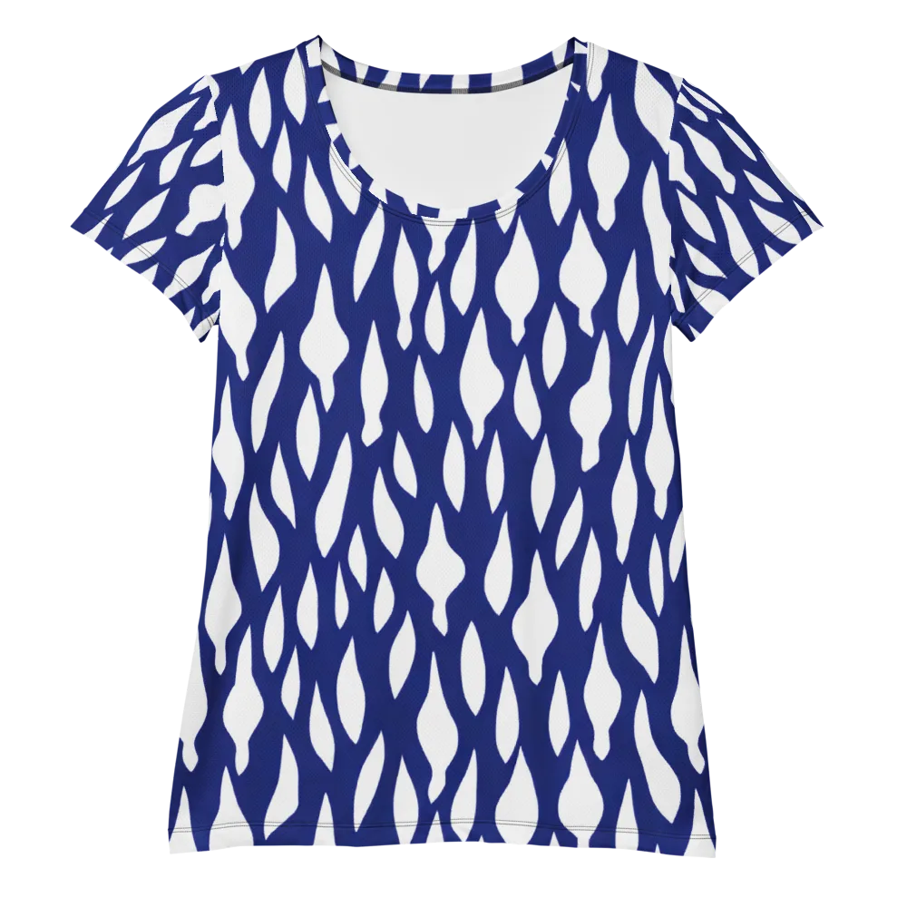 Indigo Interlace on Women's Athletic T-Shirt — Front
