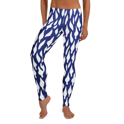 Indigo Interlace on a Leggings